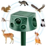360° Solar Power Ultrasonic Animal Repeller for Dog Bird Mouse Cat Rechargeable